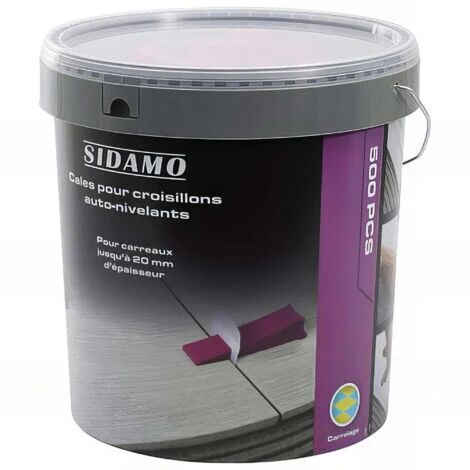 Sidamo – Cales auto-nivelantes pour carrelage – Seau de 500 pièces – Pour carreaux de 3 à 20 mm d'épaisseur – Stries de préhension pour meilleure prise en main (1/7)