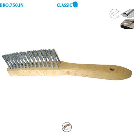 BROSSE EN V SPEC. SOUDURE 295X145X35 FIL INOX 0,35 MANUELLE (1/3)
