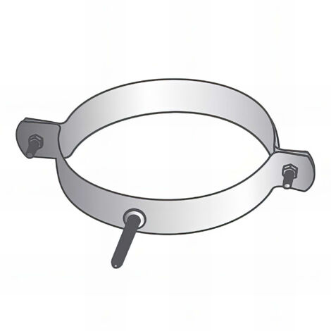 Collier de fixation murale d'aspiration D. 200 mm - AB-UCF200 - Holzprofi (1/2)