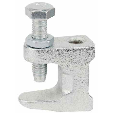 Index – Système de fixation rapide sur poutre M8 – Pince taraudée phosphatée – Largeur 18 mm – Pour faux plafonds et structures métalliques - SUMOM08