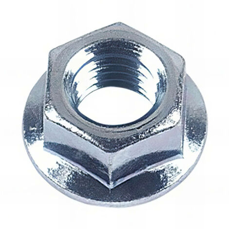 Ecrou hexagonal à embase crantée M14 mm Zingué - Boite de 50 pcs - Fixtout 07081402B (1/2)