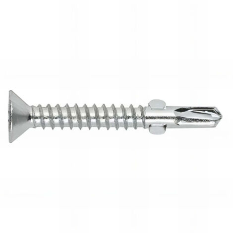 500 Vis autoperceuses zinguées - tête fraisée - bois - D. 9,5 x L. 45 mm (1/2)