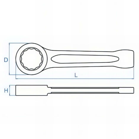 KS Tools 517.0932 Clé à Oeil à Frapper 32 Mm - Chrome Molybdène - Tête Brunie