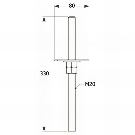 Fixtout - Embase pied de poteau carrée réglable - Acier galvanisé M20 - Platine 100x100 mm Fixtout - Embase pied de poteau carrée réglable - Acier galvanisé M20 - Platine 100x100 mm