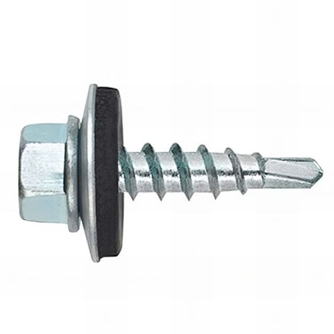 250 vis autoperceuses, tête hexagonale 8 de 4,8 x 35 mm zingué spécial bac acier - AFZN144835 - Index
