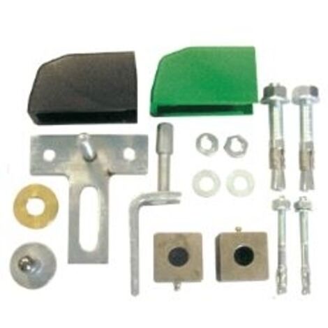 Pivot de portail acier seuil à cheviller - Fixation basse 3 trous - Carré 30x30 mm - Kit haut et bas