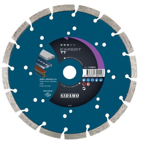Disque Diamant Sidamo Expert Céram 125mm - Alésage 22.23mm - Pour Grès Cérame Et Faïence - Hauteur 7mm