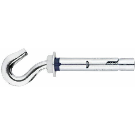 Cheville anti-rotation pour charges moyennes - Crochet forgé M8 x 60 Ø10 - Boite de 100 (1/2)