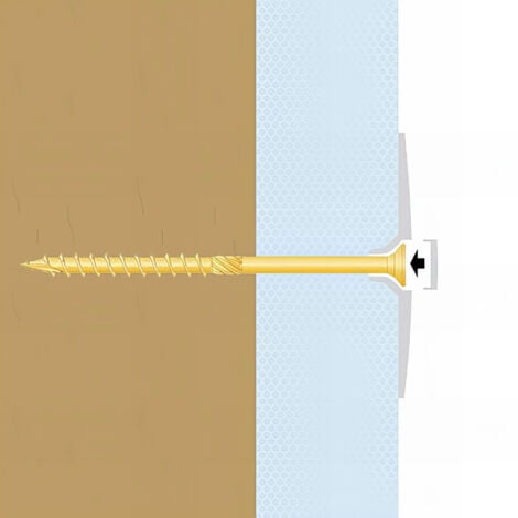 100 Rondelles d'isolation D.60 mm + Vis à bois L. 240 mm