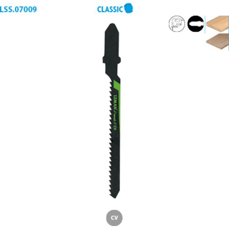 Lot de 3 lames de scie sauteuse CV Lu. 50 mm pas 2 mm chantournage pour bois - 7009.03 - Leman (1/2)