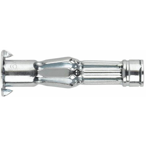 Boite de 100 - Cheville Indemoll pour fixation dans matériaux creux - Sans vis - Zingué M6 x 65 Ø 12