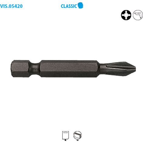 Embout de vissage série 1/4" 50 mm - Pozidriv PZ3 - 54203 - Leman (1/3)