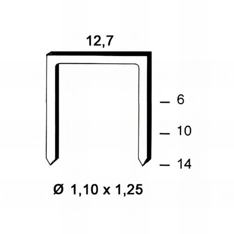 5040 agrafes polymères 81P-06 - 12,7 x 6 x D. 1,1 x 1,25 mm - 6610659 - Alsafix (1/2)