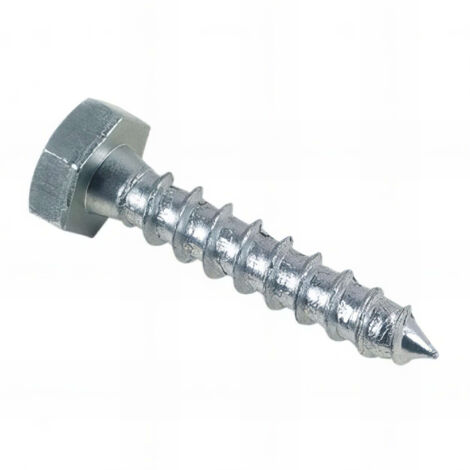 Tirefond bois tête hexagonale 12 x 260 mm Zingué - Boite de 25 pcs - Fixtout TIR1226002B (1/2)