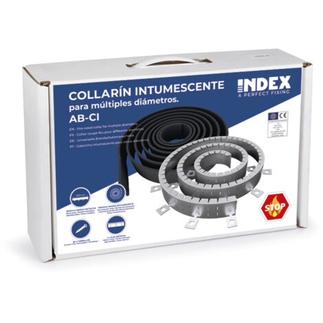 Kit collier intumescent zingué pour différents diamètres 30 à 250 mm (1/2)