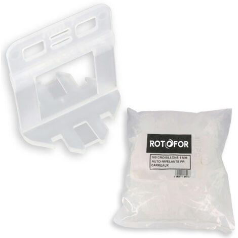 Lot de 100 croisillons autonivelants pour carrelage de 3 mm à 12 mm - 3 mm