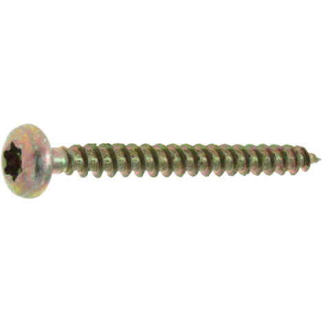 250 vis agglo tête fraisée Torx acier bichromatées (jaune/or