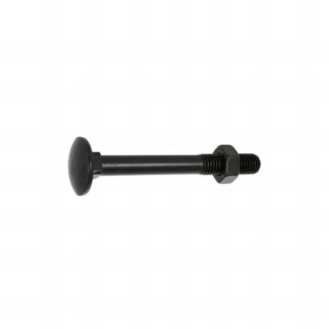 100 Boulons tête ronde collet carré DIN603/555 acier zingués Noir - diamètre 8 mm - Longueur 60 mm mm - Diamètre 8 mm