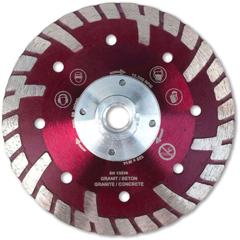 Disque Diamant PRO Ultra Sonic - diamètre de 125 mm Ã  230 mm - D. 125 X FLASQUE M14 X HT. 10 MM