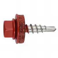 250 vis autoperceuses, tête hexagonale 8 rouge tuile 4,8 x 28 mm zingué spécial bac acier - AFRT144828 - Index