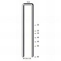 20 000 agrafes galvanisées S-25 - 12,3 x 25 x D. 1,4 x 1,6 mm - 6S-251 - Alsafix