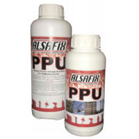 Alsafix – Mousse polyuréthane expansive pour ancrage de poteaux – Scellement rapide bois, PVC, acier – Résistance aux chocs – Kit 2 bidons