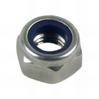 Ecrou frein indesserrable bague nylon M22 mm Zingué - Boite de 25 pcs - Fixtout 05082202B