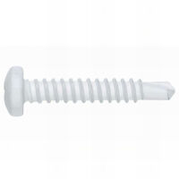 Index – Vis autoperceuse PH tête bombée 4,8 x 25 mm – Acier zingué blanc pour tôle et PVC – Fixation étagère et panneaux sandwich