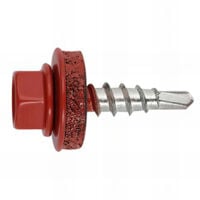 250 vis autoperceuses, tête hexagonale 8 rouge tuile 4,8 x 19 mm zingué spécial bac acier - AFRT144819 - Index