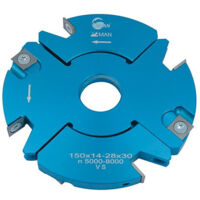 Leman – Porte-outils ajustable feuillure et tenon 150x30 – Pour bois dur – Coupe fauchante – Araseurs inférieurs et supérieurs