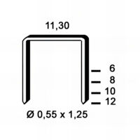 4 300 agrafes galvanisées PB-08 - 11,3 x 8 x D. 0,55 x 1,25 mm - 6PB081 - Alsafix