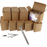 Lot de 1600 Vis terrasse en Inox A2 à tête fraisée réduite - Empreinte TX25 - Diamètre 5 mm - 8 embouts offerts - Longueur 70 mm