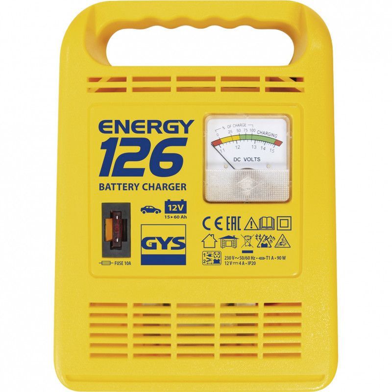 GYS - Chargeur de Batterie Auto Energy 126 12 Volts 4 AMP