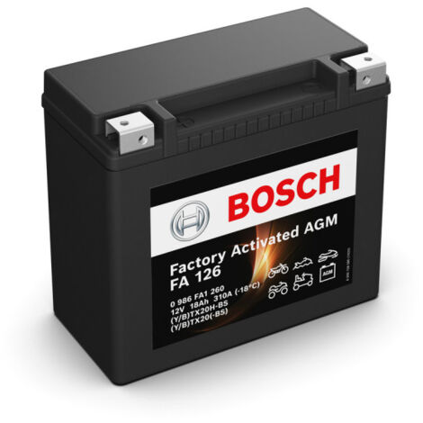 Batterie moto Bosch FA126 YTX20H-BS YTX20-BS 12V 18AH 310A