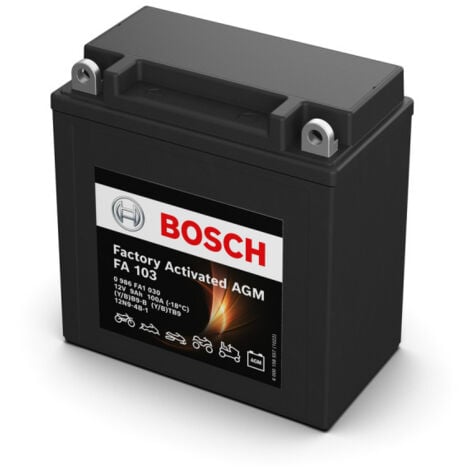 Batterie moto Bosch FA103 YB9-B YT9B 12N9-4B-1 12V 9AH 100A