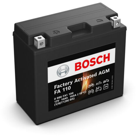 Batterie moto Bosch FA110 YT12B-BS 12V 10AH 165A