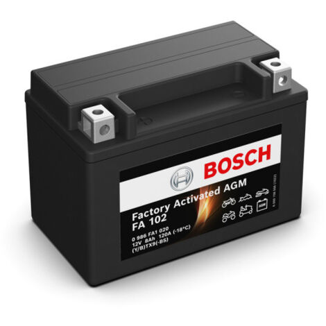 Batterie moto Bosch FA102 YTX9-BS 12V 8AH 120A