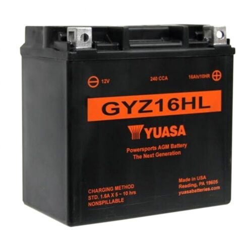 Batterie moto YUASA GYZ16HL 12V 16.8AH 240A