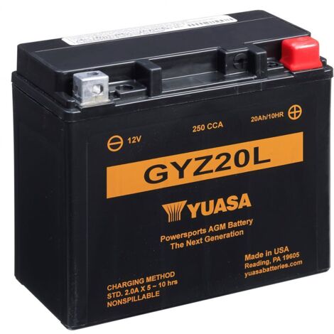 Batterie moto YUASA GYZ20L 12V 21.1AH 250A (1/3)
