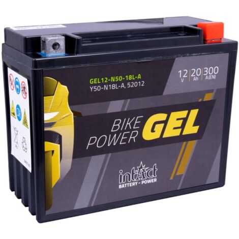 Batterie moto POWER Bike GEL Y50-N18L-A 12v 20ah 300A