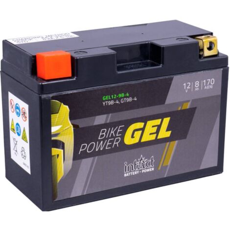 Batterie moto POWER Bike GEL YT9B-BS 12v 8ah 120A (1/4)