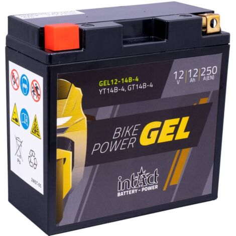 Batterie moto POWER Bike GEL YT14B-BS 12v 12ah 250A (1/4)