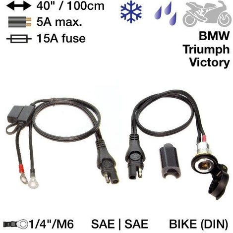 Cable Prise Allume Cigare Adaptateur BMW Tecmate - Chargeur batterie