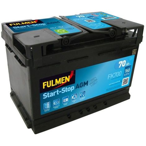 Batterie Fulmen AGM Start And Stop FK700 12V 70ah 760A