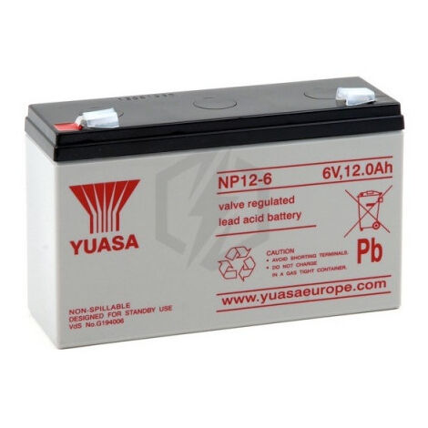 Batterie plomb étanche NP12-6 Yuasa 6V 12ah