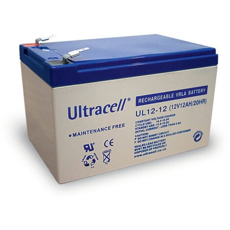 Batterie plomb étanche UL12-12 Ultracell 12v 12ah