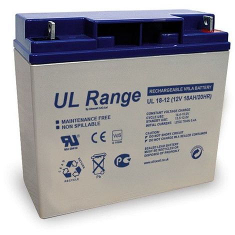 Batterie plomb étanche UL18-12 Ultracell 12v 18ah