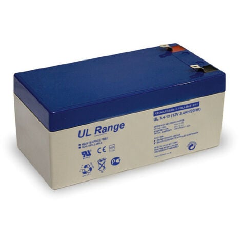 Batterie plomb étanche UL3.4-12 Ultracell 12v 3.4ah