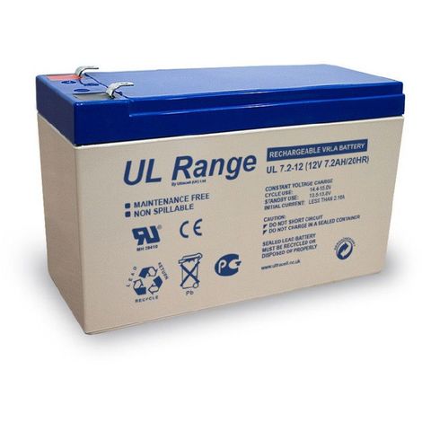 Batterie plomb étanche UL7.2-12 Ultracell 12v 7.2ah
