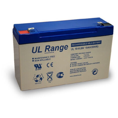 Batterie plomb étanche UL10-6 Ultracell 6v 10ah